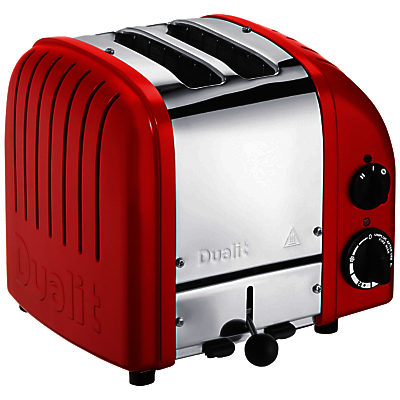 Dualit Made to Order Classic 2-Slice Toaster Stainless Steel/Flame Red Matt